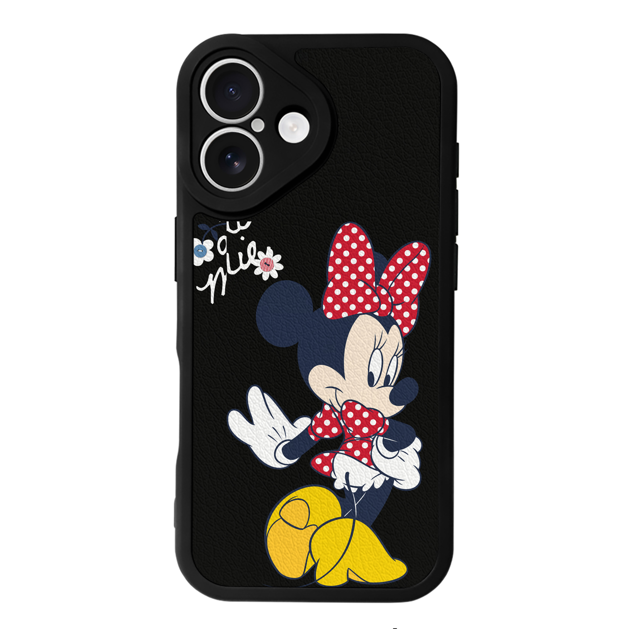 （画像用） ミッキーマウス Mickey Mouse 【iPhone 16シリーズ対応】シリコンスマホケース（レザー調） 材質：シリコン